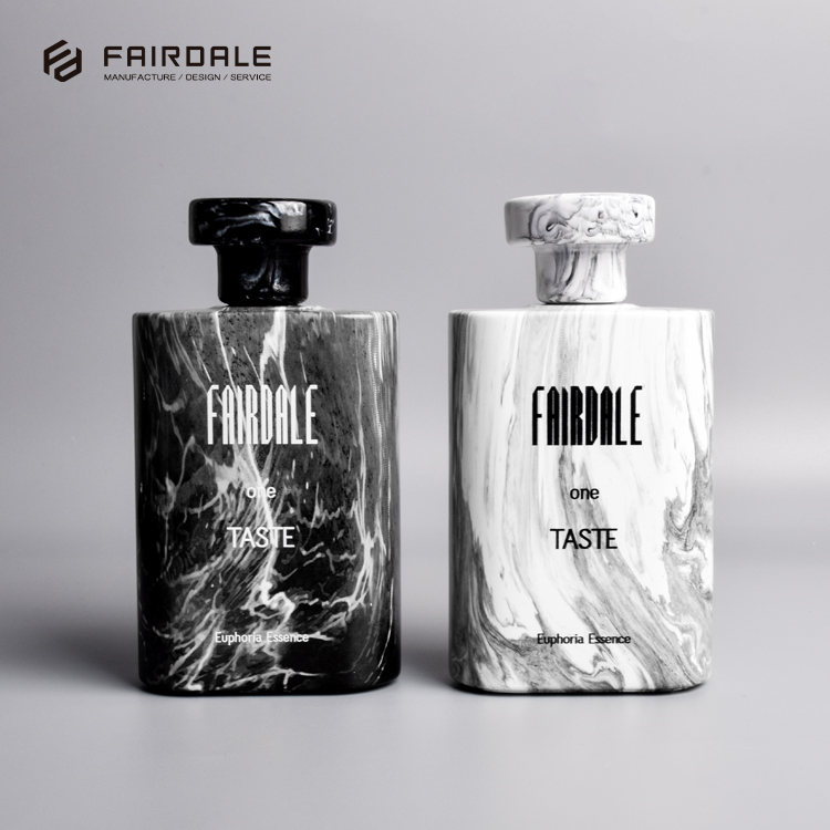 2021 New Design Marble Color 150ml Luxury Empty Perfume Bottles Glass Perfume Bottle