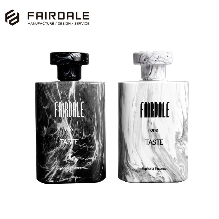 2021 New Design Marble Color 150ml Luxury Empty Perfume Bottles Glass Perfume Bottle