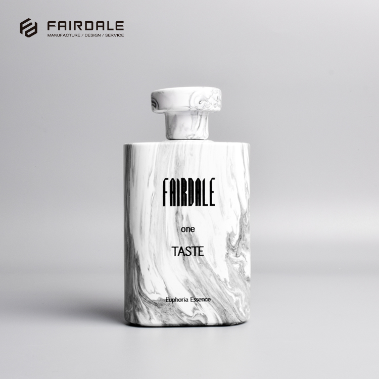 2021 New Design Marble Color 150ml Luxury Empty Perfume Bottles Glass Perfume Bottle