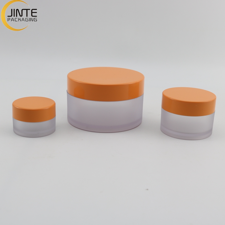 2021 New Design Orange Plastic Face Mask Beauty Jars 0.5oz 1oz 4oz