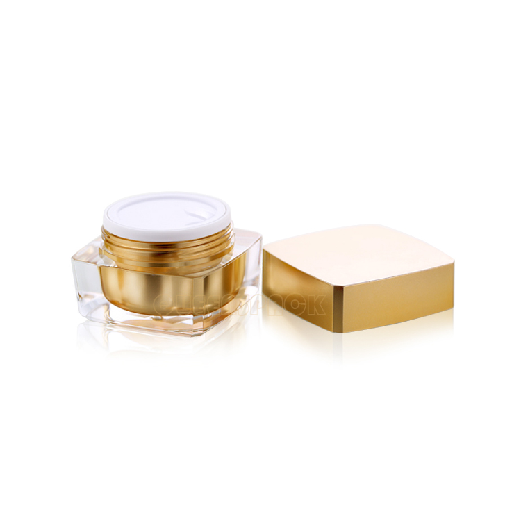 2021 New Design SkinCare Acrylic 50ml Cream Jars Custom Cosmetic Packaging Face Cream Jar Price