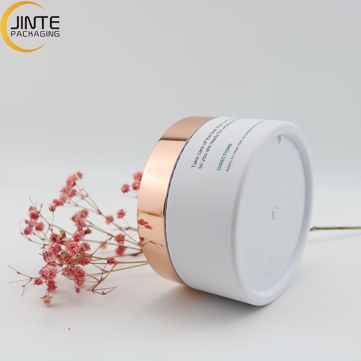 2021 New Luxury Color Cosmetic Packaging Facial Mask Containers 3OZ 5OZ 6OZ 8OZ with Metal Golden Lid