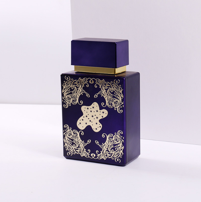 2021 New Luxury Exquisite Plating Hot Sale colorful Empty 100ml square perfume Glass Bottle,pump spary bottle for liquid perfume