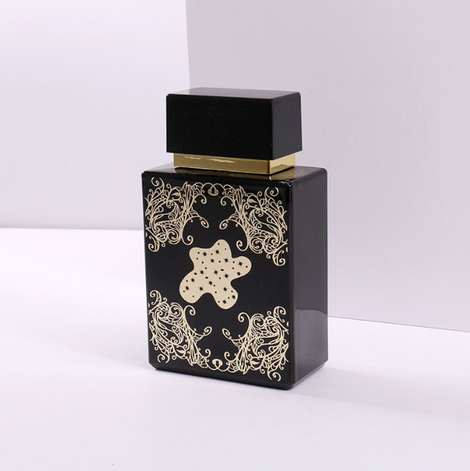 2021 New Luxury Exquisite Plating Hot Sale colorful Empty 100ml square perfume Glass Bottle,pump spary bottle for liquid perfume