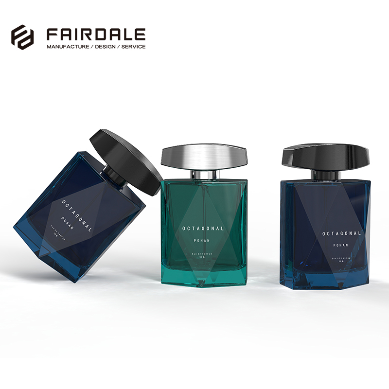 2021 New Mode Empty Glass Cap Perfume Bottle Refillable 100 Ml Perfume Bottles