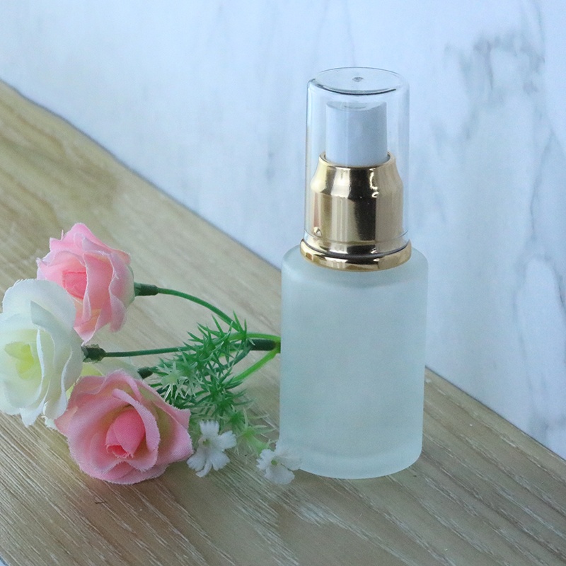 2021 New Trend 30ml 50ml 60ml Frosted Perfume Glass Bottle With Aluminum Silvery Golden Sprayer (EPG24)