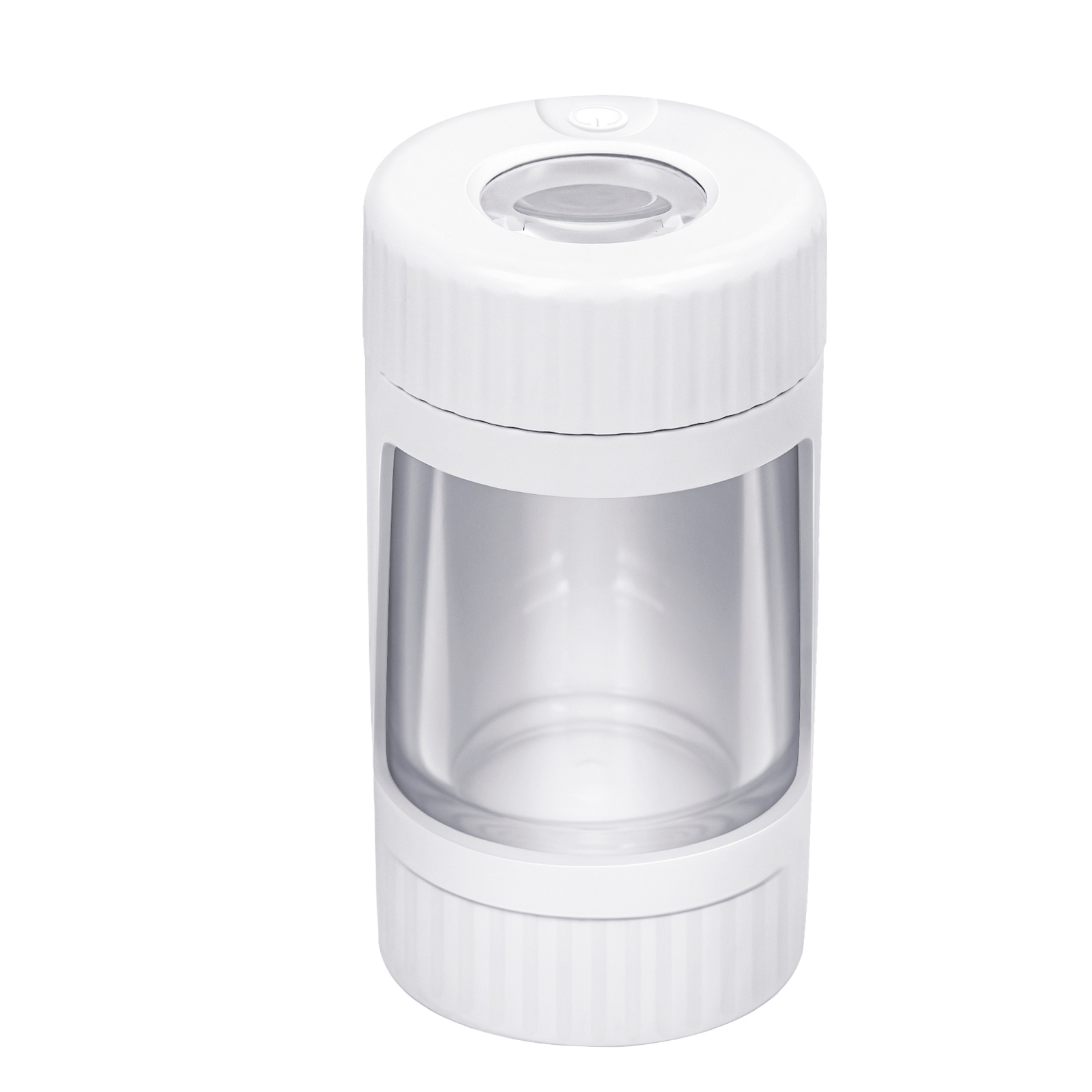 2021 New Wholesale Yufan JL-060Y-1 Portable Plastic Material Storage Can with Grinder and Pipe Set Air Tight ABS LED Storage Jar