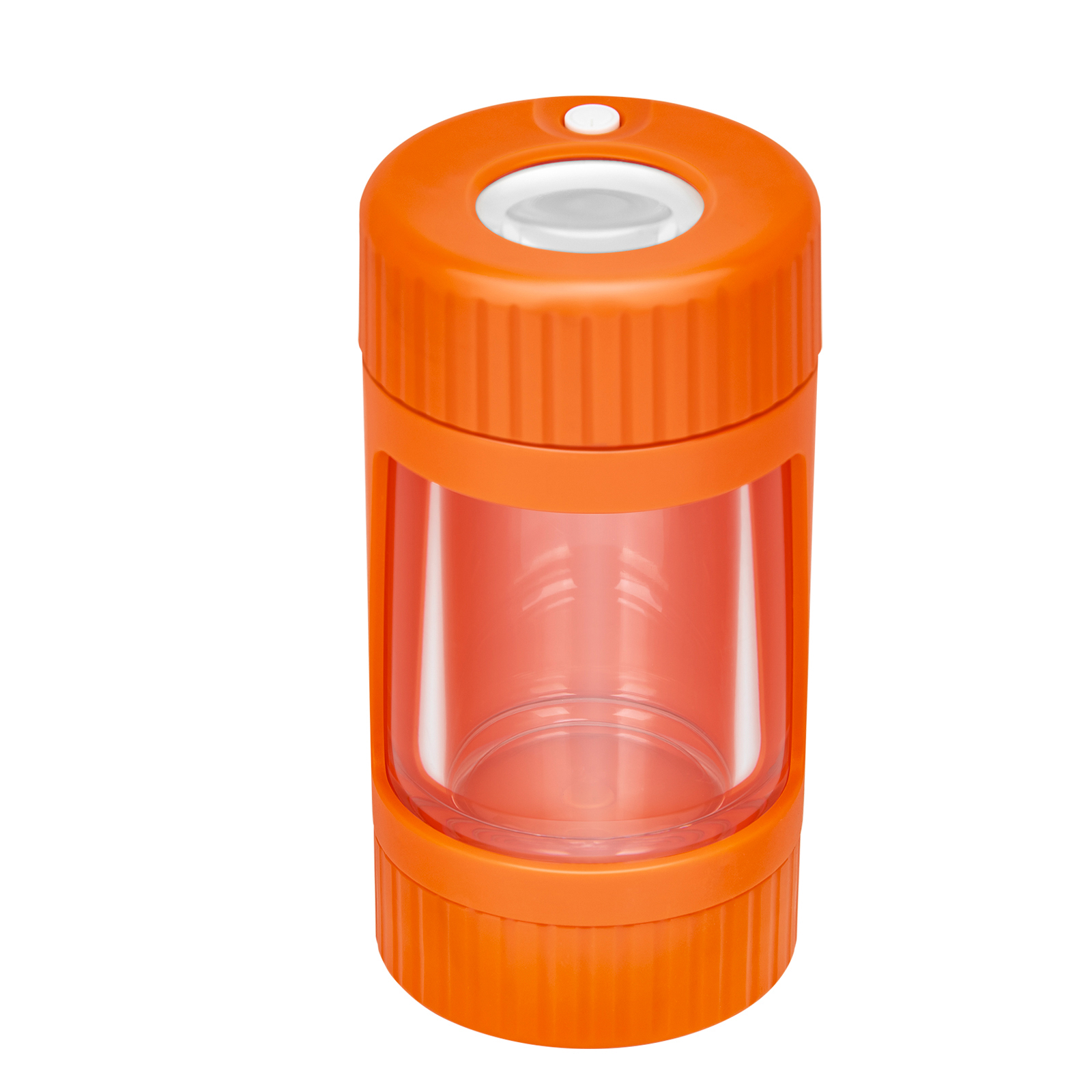 2021 New Wholesale Yufan JL-060Y-1 Portable Plastic Material Storage Can with Grinder and Pipe Set Air Tight ABS LED Storage Jar