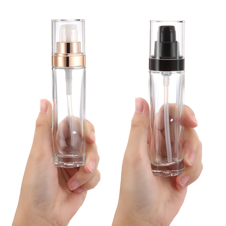 2021 New arrival long slim makeup pump bottle serum foundation packaging 30ml