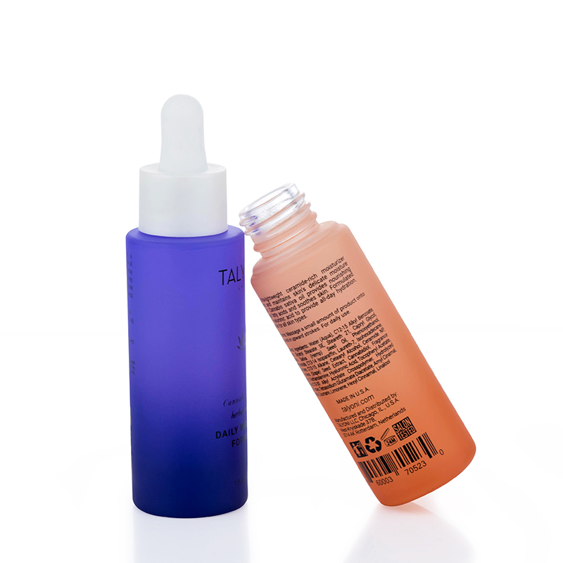 2021 New design luxury 30ml 50ml 100ml colorful purple orange white lotion bottles with pump