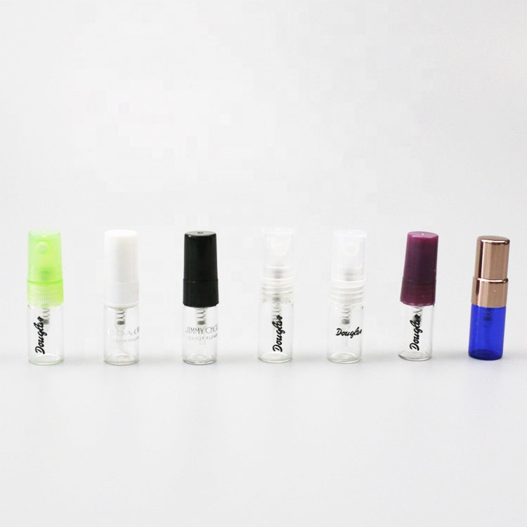 2021 Ready to Ship Hot sale 1ml 2ml 10ml 15ml tubular perfume with dropper spray mini screw clear amber glass vials