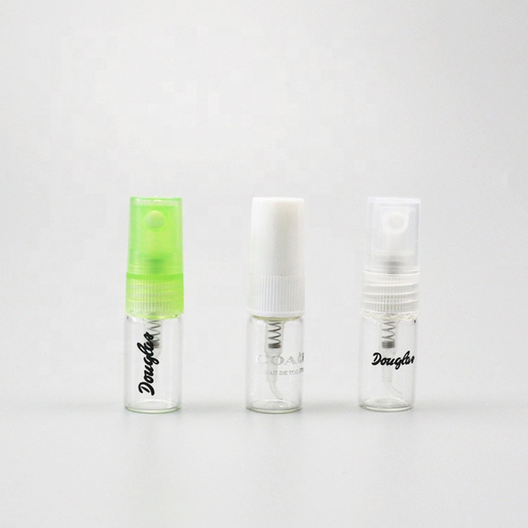 2021 Ready to Ship Hot sale 1ml 2ml 10ml 15ml tubular perfume with dropper spray mini screw clear amber glass vials