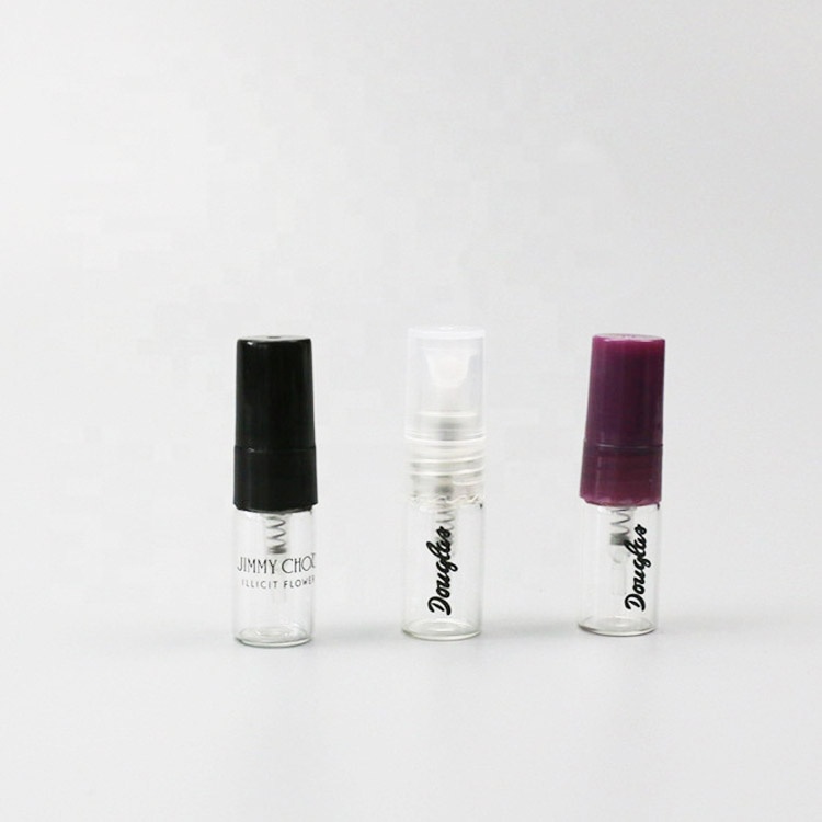 2021 Ready to Ship Hot sale 1ml 2ml 10ml 15ml tubular perfume with dropper spray mini screw clear amber glass vials