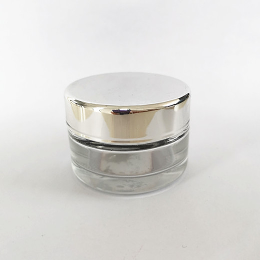 2021 Refillable 2oz 4oz empty round black cbd flower container storage weed glass jar with child proof cap