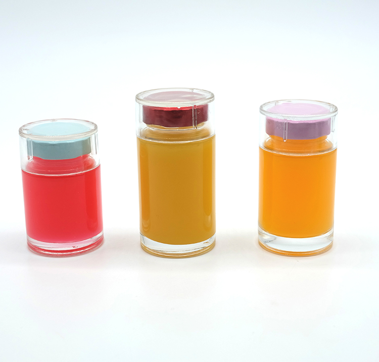 2021 Round Small Size Glass Jar with Acrylic Cover Quality Glass Container Cylinder Shape Birdnest Jar as Gift
