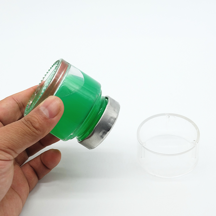2021 Round Small Size Glass Jar with Acrylic Cover Quality Glass Container Cylinder Shape Birdnest Jar as Gift