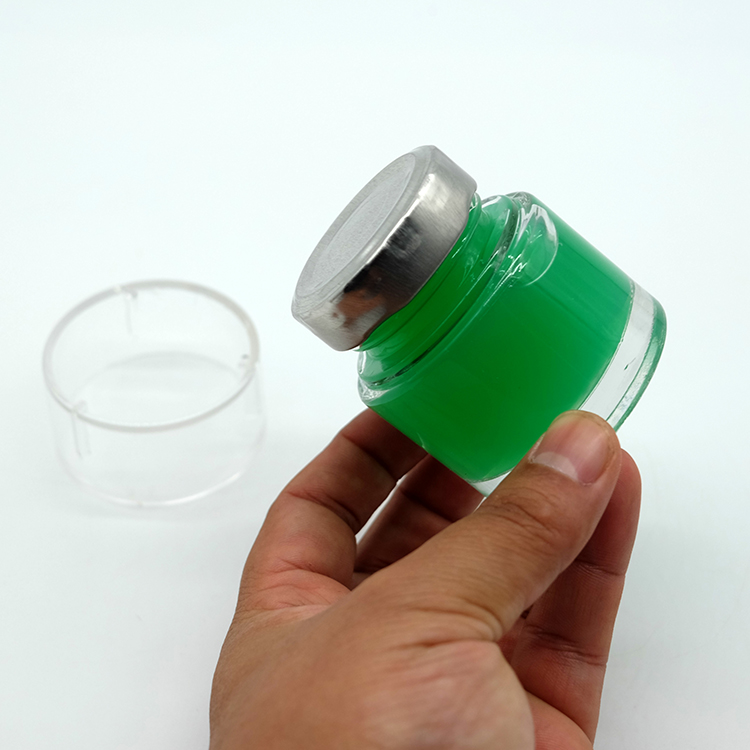 2021 Round Small Size Glass Jar with Acrylic Cover Quality Glass Container Cylinder Shape Birdnest Jar as Gift