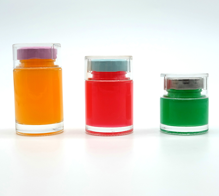 2021 Round Small Size Glass Jar with Acrylic Cover Quality Glass Container Cylinder Shape Birdnest Jar as Gift