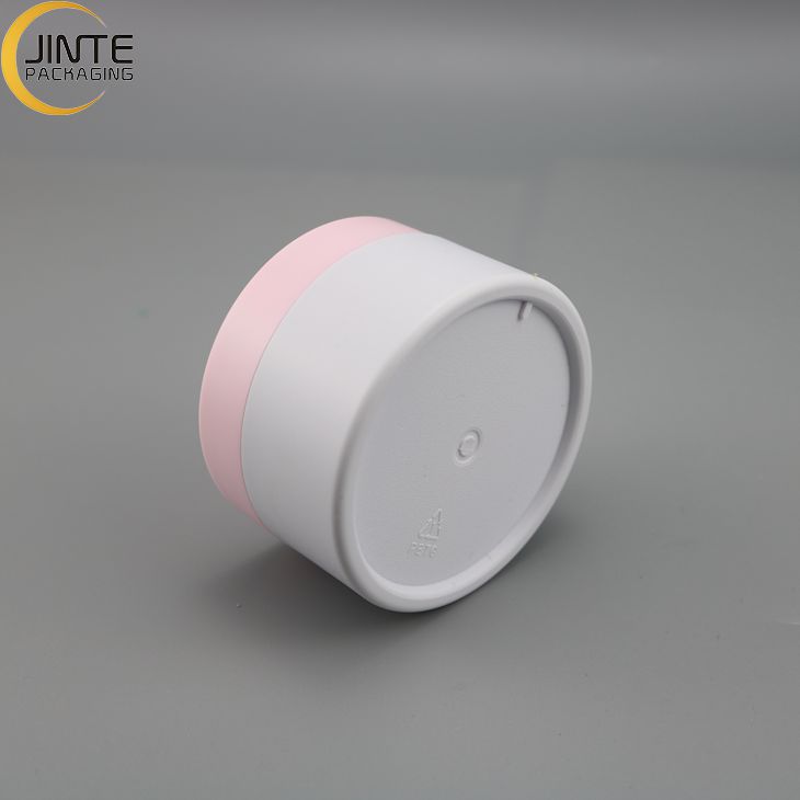 2021 Skin Care Packaging 1OZ/30ml Matte White PETG Plastic Lip Balm Jar With Pink Lids Cosmetic Containers