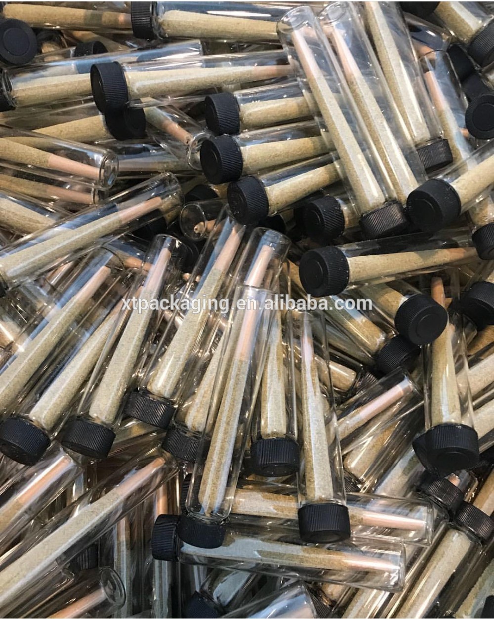 2021 Weed Cone CR lid 116mm Screw Top Glass Preroll Tubes Wholesale Custom Printing