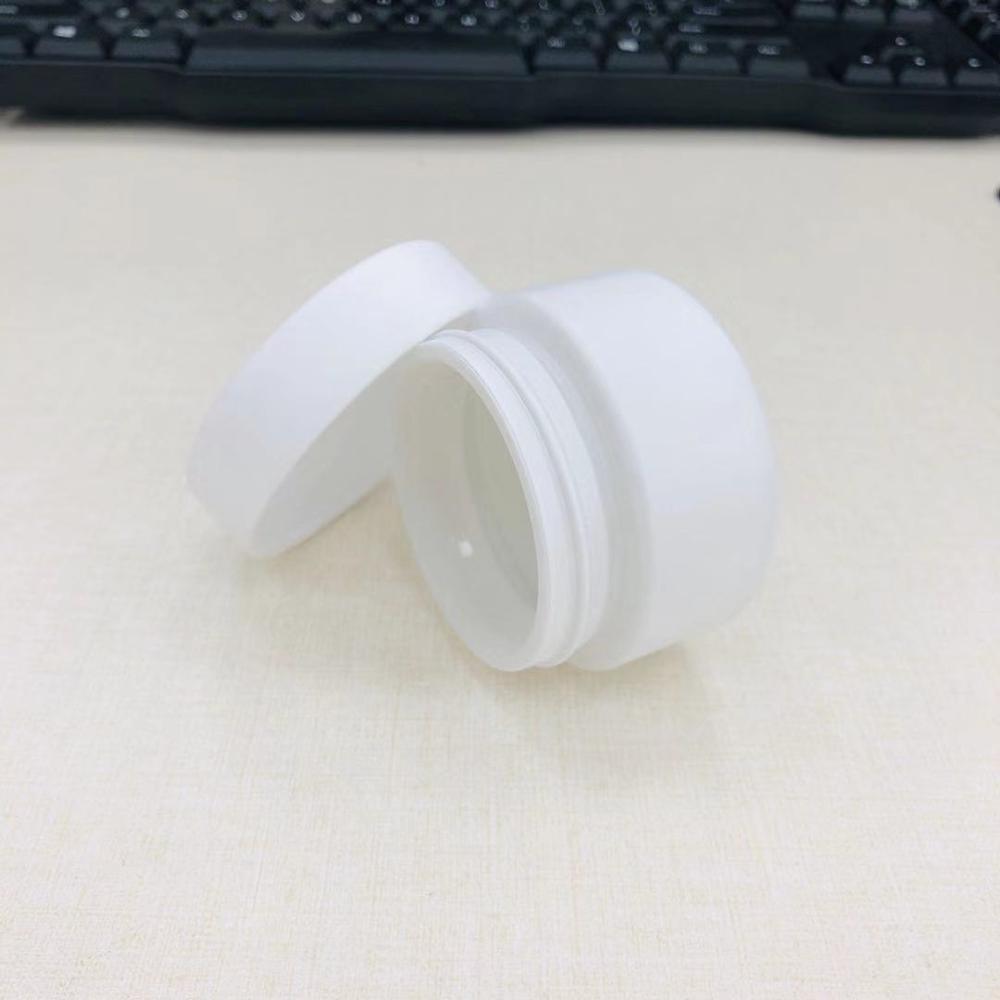 2021 White Glass Jar White Opal White Glass Jar Glass Jar White Lid White Glass Cosmetic Jar Child Resistant