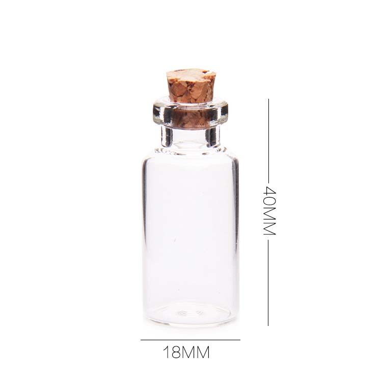 2021 Wholesale Mini Small Glass labeling cosmetic Vial manufacture bottles Container Bottle with Cork Stoppers