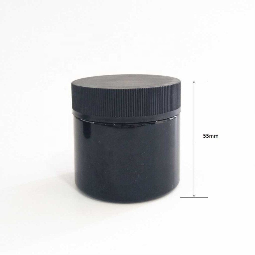 2021 Wholesale clear black Child Proof Cap Small Round Glass Weed Container Resistant Lid Jar For Hemp Pack