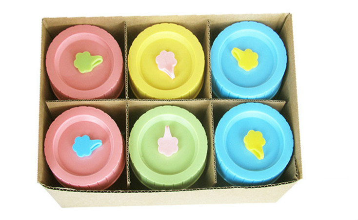 2021 hot 6pcs/package Storage Glass Jar Pudding Jar with Plastic Lid