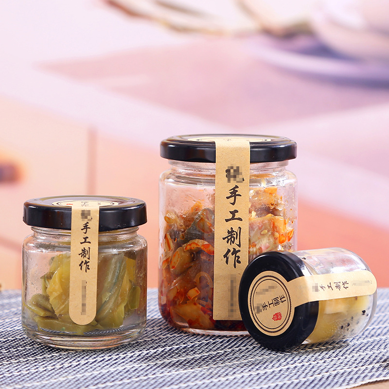 2021 hot sale 380ml empty round honey glass jar wide mouth storage transparent fancy honey jars bee with custom