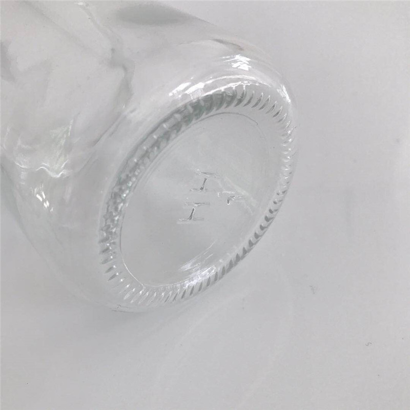 2021 hot sale 380ml empty round honey glass jar wide mouth storage transparent fancy honey jars bee with custom