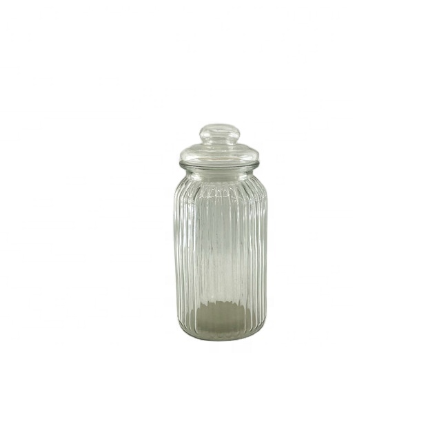 2021 hot sale thick glass candy jar and for food packaging Storage Glass Containers Bottles Jar With Lids