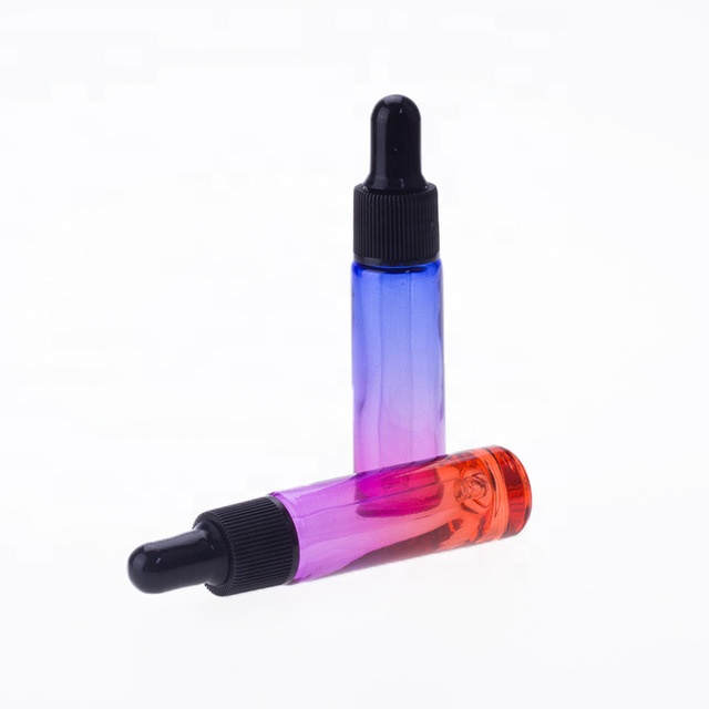 2021 hot selling luxury 10ml empty thin tall clear tube glass cosmetic colored perfume oil serum dropper bottles