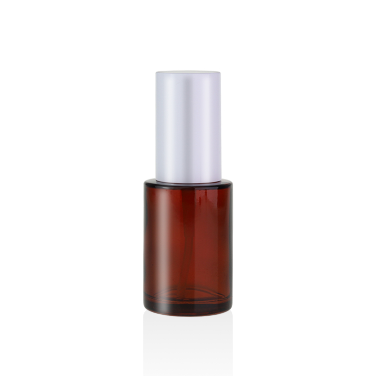 2021 luxury cosmetic oil glass serum pump bottle 20ml 30ml 40ml 50ml 60ml 100ml 120ml amber violet green glass lotion bottle