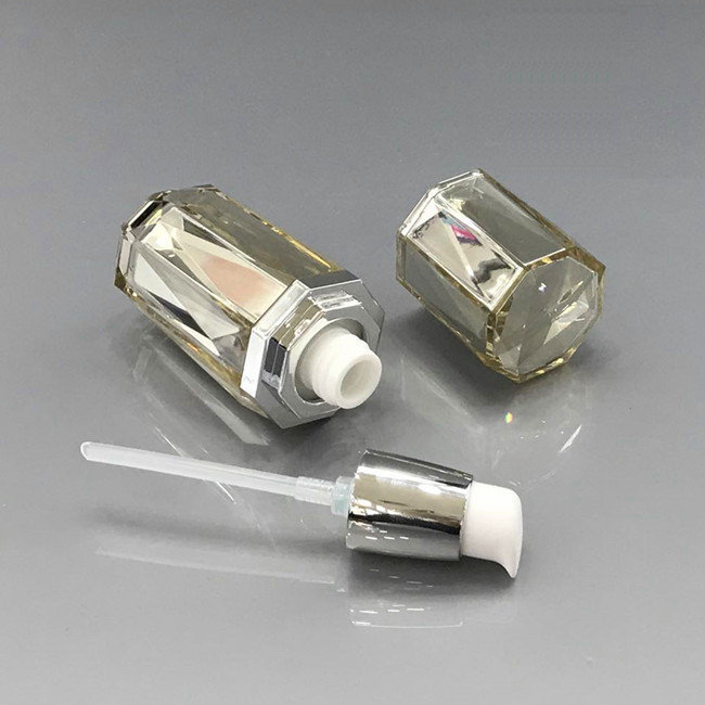 2021 luxury high quality airless pump bottle acrylic mini skin care cream use mac makeup jar