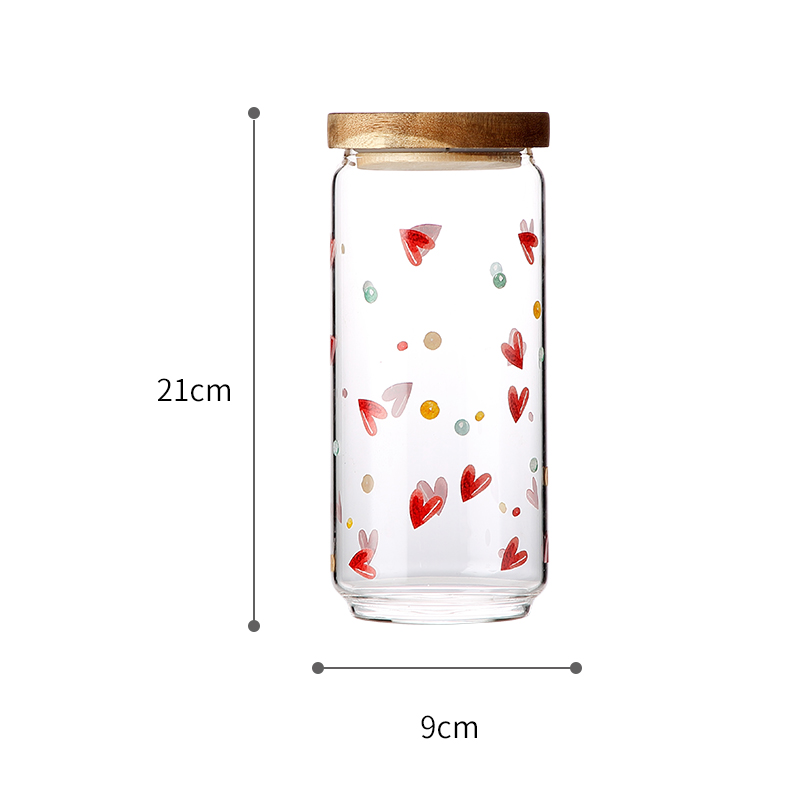 2021 manufacturers selling home decor glass coffee sugar tea food rice storage canister with lid