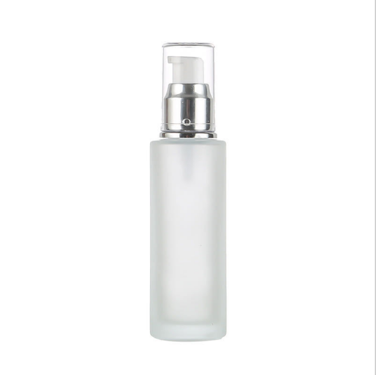 2021 new Luxury airless frosted round 30ml 450ml 100ml 200ml cosmetic facial cream glass bottles container cream lotion bottles