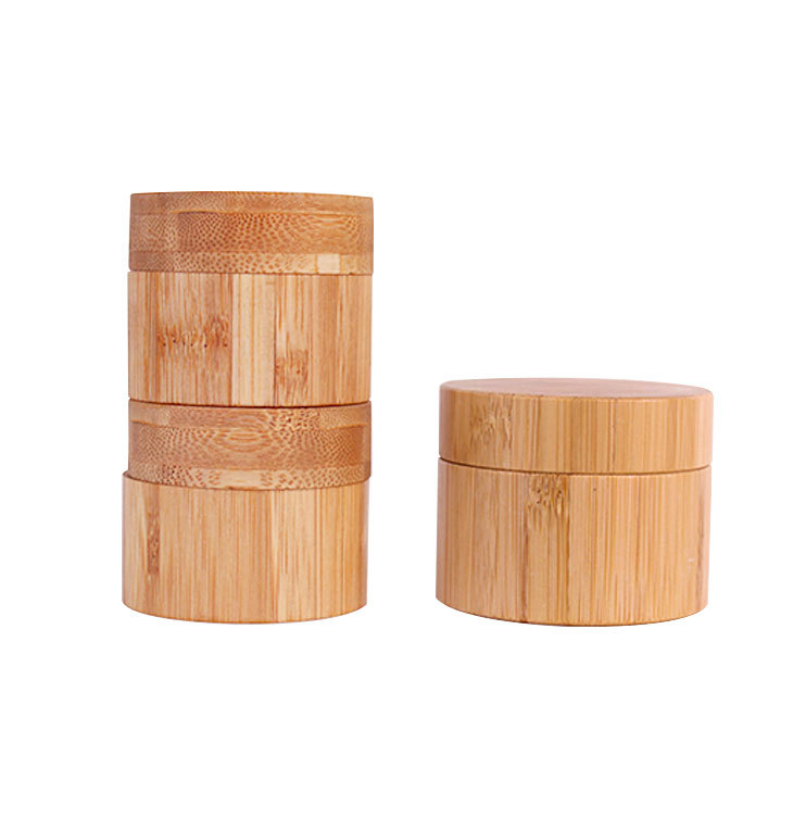 2021 new arrivals OEM bocal en verre 50ml bamboo lid cream candle glass storage bottle jar