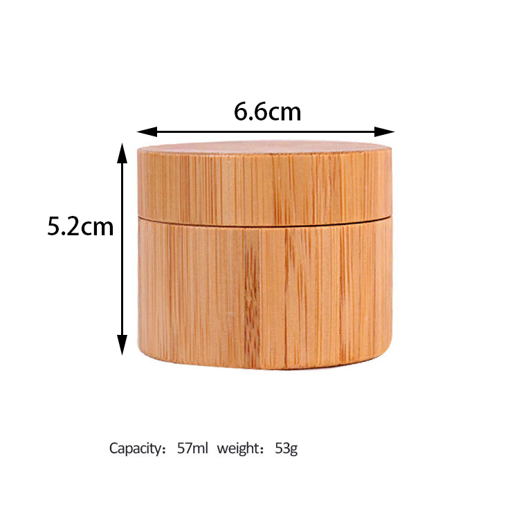 2021 new arrivals OEM bocal en verre 50ml bamboo lid cream candle glass storage bottle jar