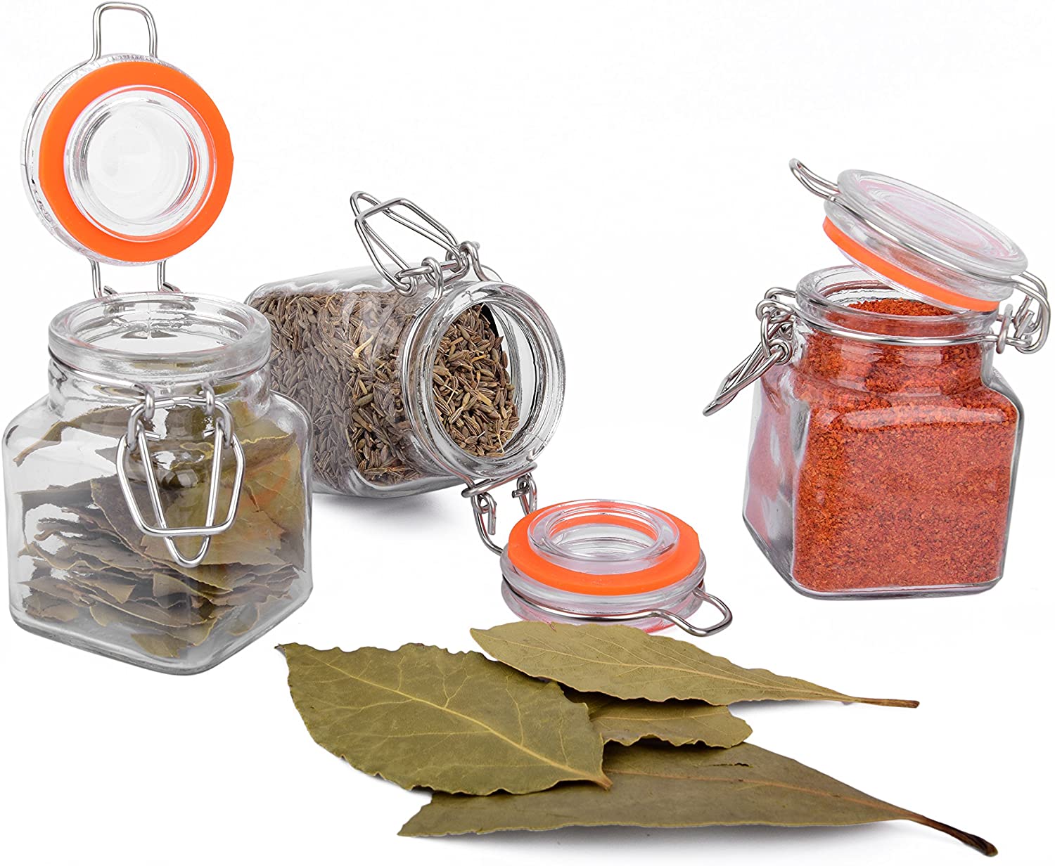 2021 new design 100ml wide mouth swing top glass jars for the kitchen