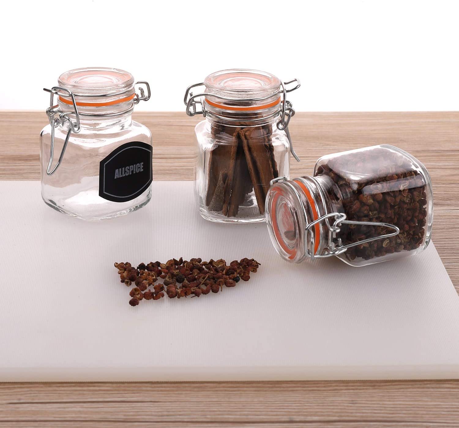 2021 new design 100ml wide mouth swing top glass jars for the kitchen