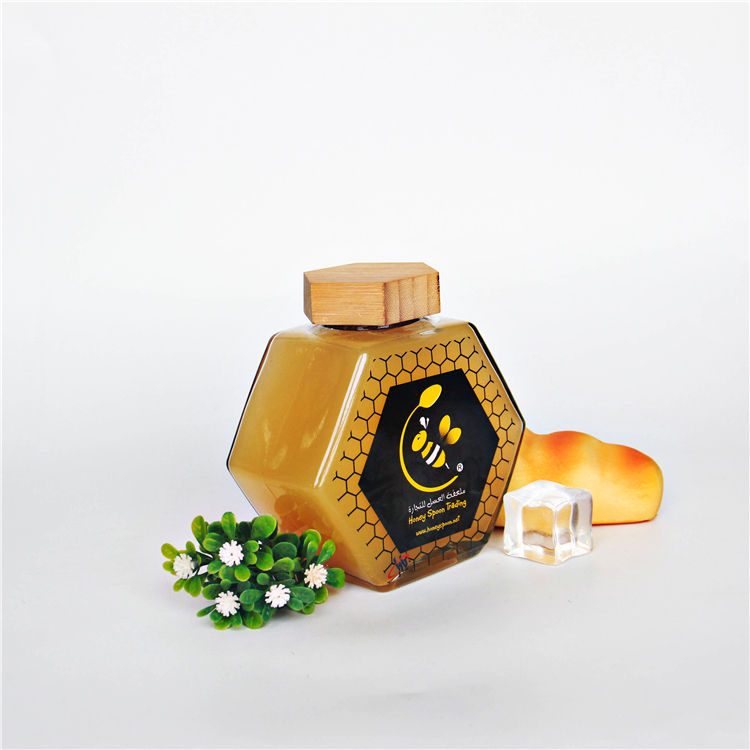 2021 new design glass jar with cork lid and spoon excellent quality 8 oz glass candle jars with lids honey glass storage jars