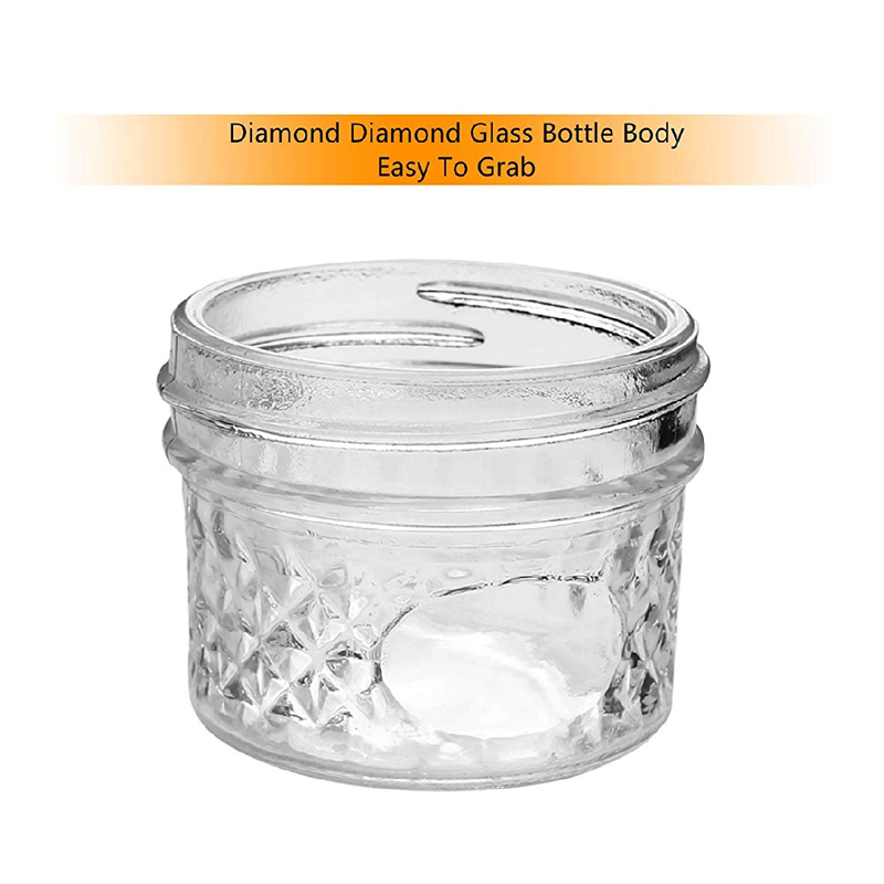 2021 new design high quality 4oz glass mason jar with aluminium lid