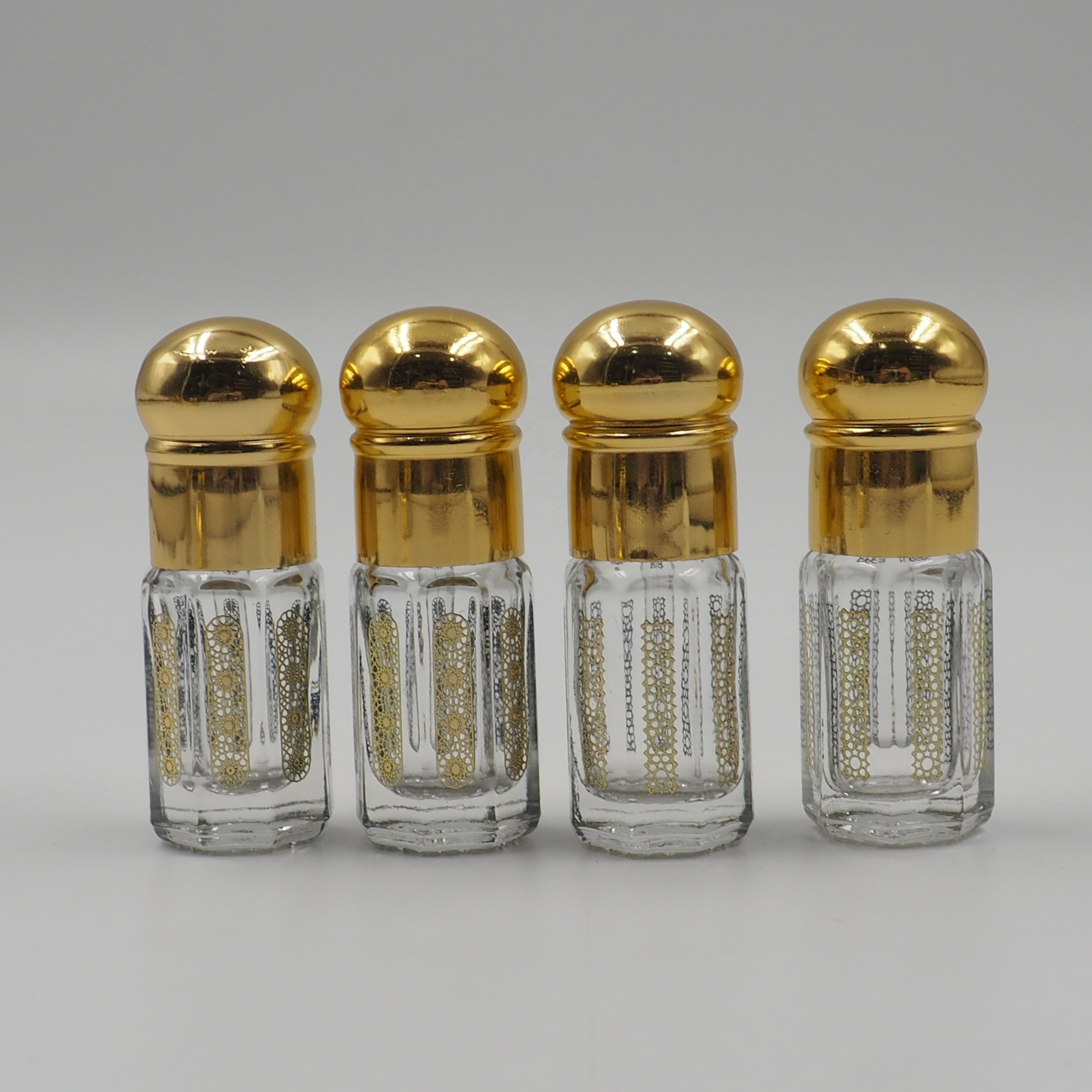 2021 new designed 3ml fancy tola attar bottles perfume oil bottles for oud in middle east