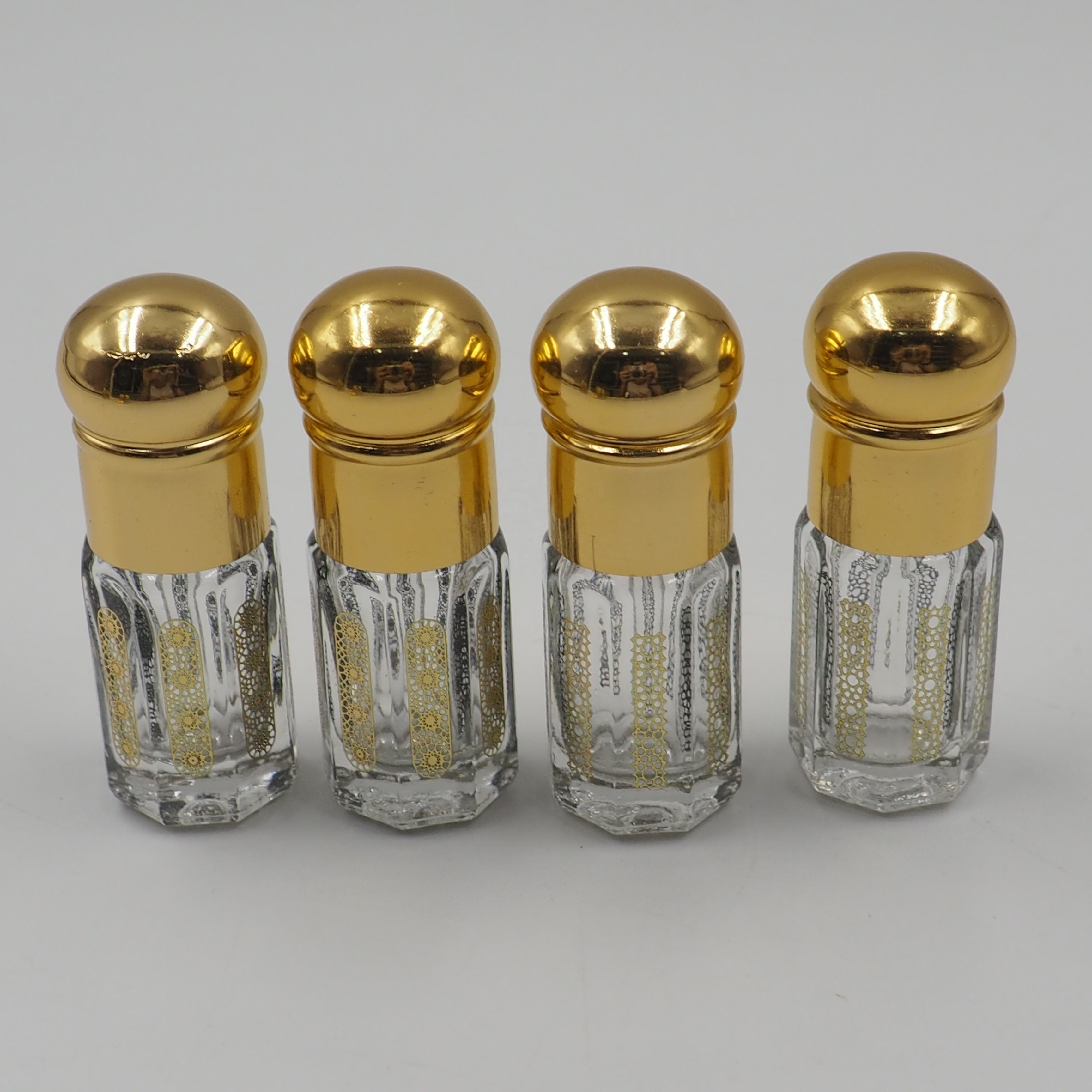 2021 new designed 3ml fancy tola attar bottles perfume oil bottles for oud in middle east
