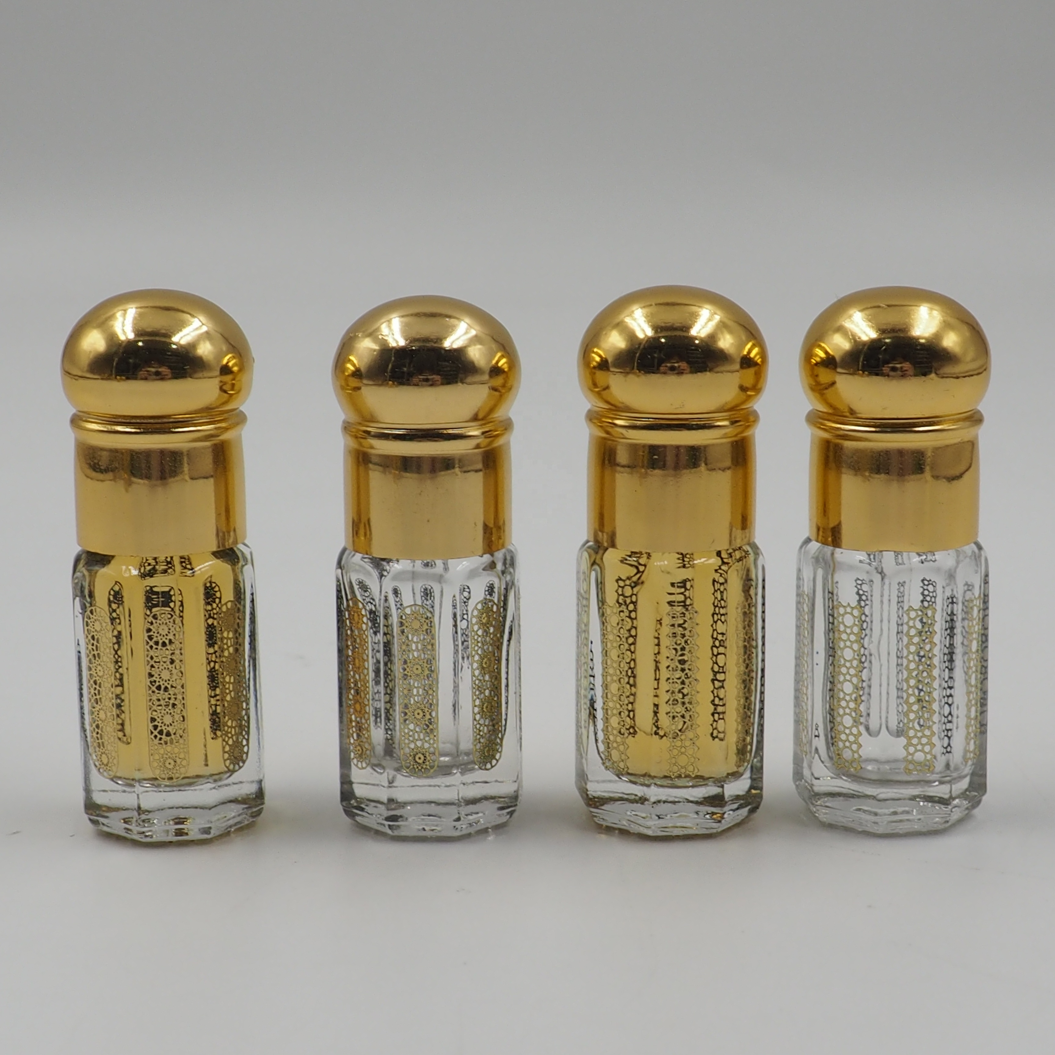 2021 new designed 3ml fancy tola attar bottles perfume oil bottles for oud in middle east