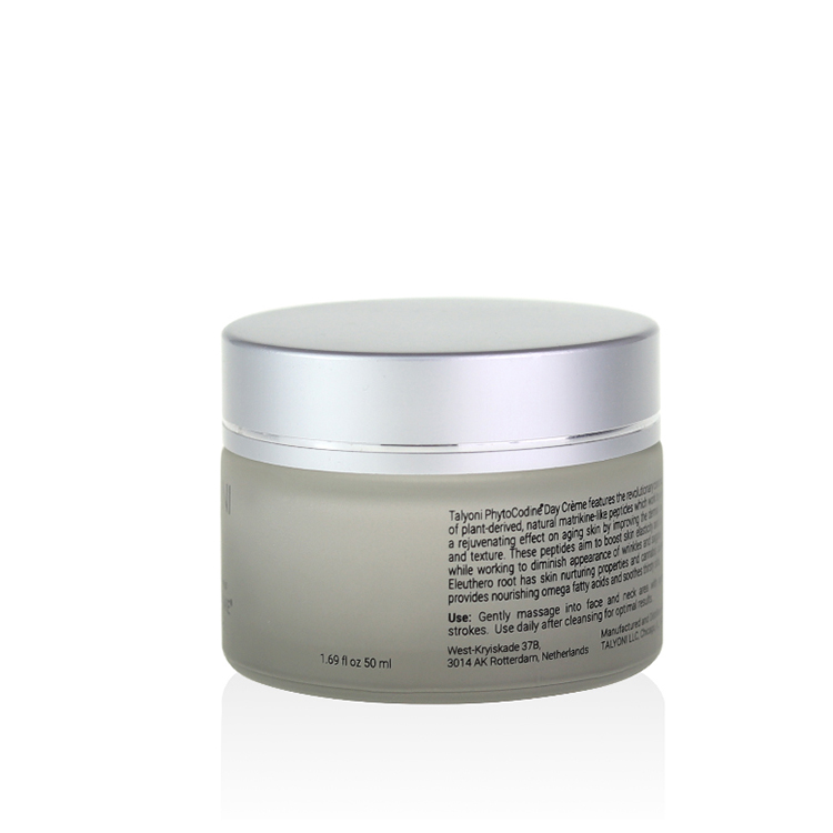 2021 new luxury matte silver lid 50ml glass jars 5g 10g 20g 30g 50g 100g 200g frosted gradient grey glass cream jar