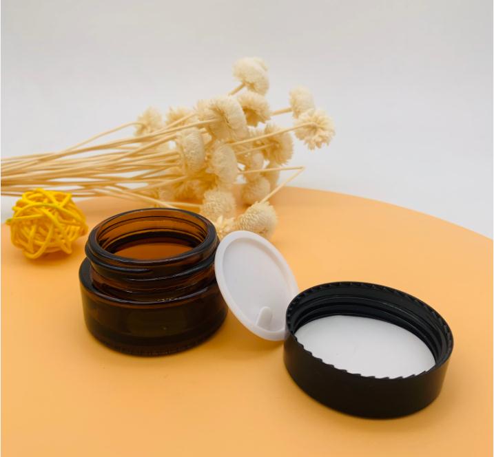 2021 new product 15g 30g 50g green cosmetic cream glass jar