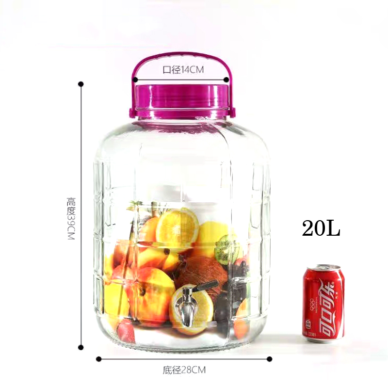 2021 new product Glass Kombucha jar Fruit Enzyme Fermentation Jars Glass Storage jar