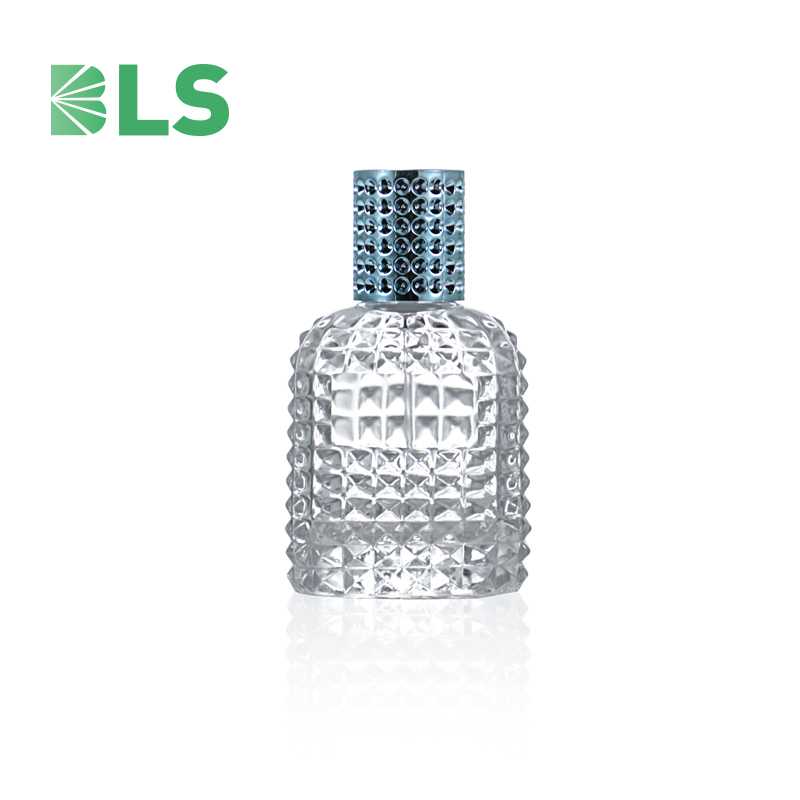 2021 new product clear rectangular perfume50ml 100ml glass spray bottle