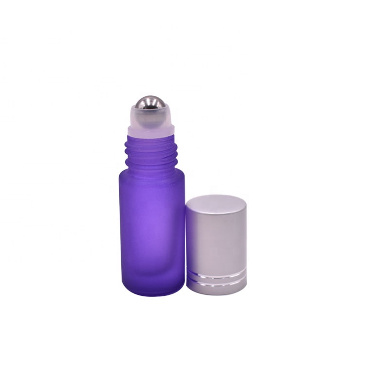 2021 new products high quality travel size various color beautiful empty 5ml glass roll on bottle for perfume